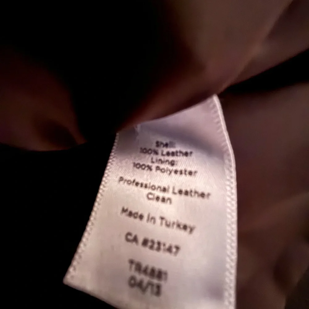 Brown leather crop peplum jacket M - Picture 5 of 5